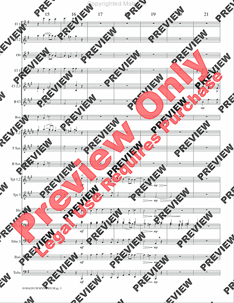 O Magnum Mysterium Concert Band scores gallery preview page 6
