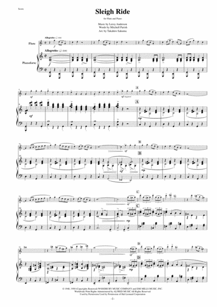 Sleigh Ride for Flute and Piano image number null