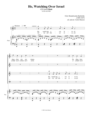 He, Watching over Israel (SATB - key of C)