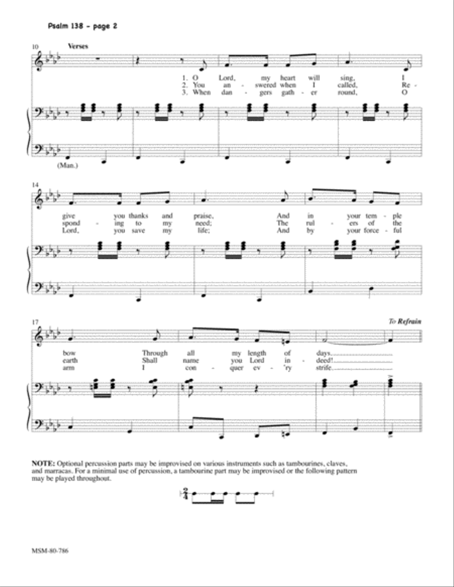 Psalm 138 Psalm 138 4-Part scores gallery preview page 2