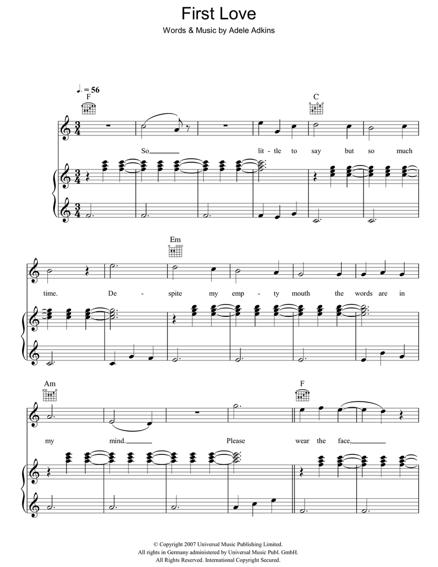 First Love First Love Acoustic Guitar scores gallery preview page 1