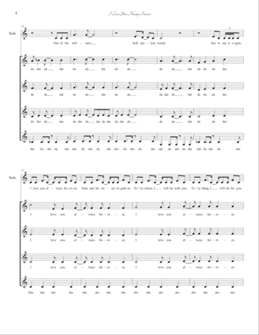 I Love You Always Forever SSAA scores gallery preview page 4