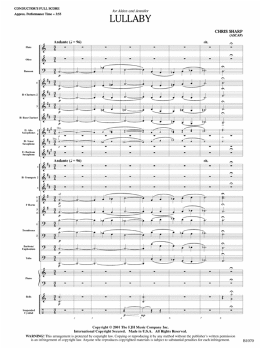 Lullaby Concert Band scores gallery preview page 2