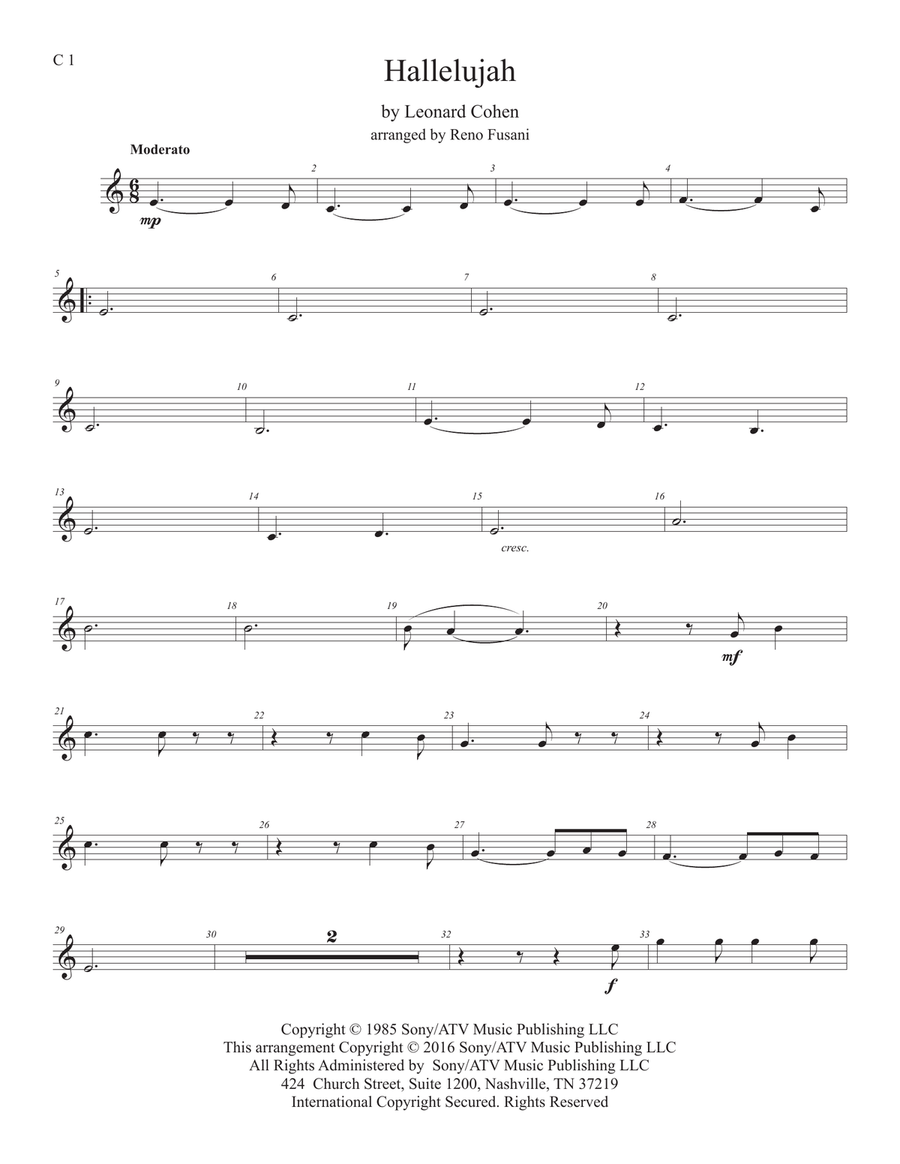 Hallelujah Small Ensemble scores gallery preview page 5