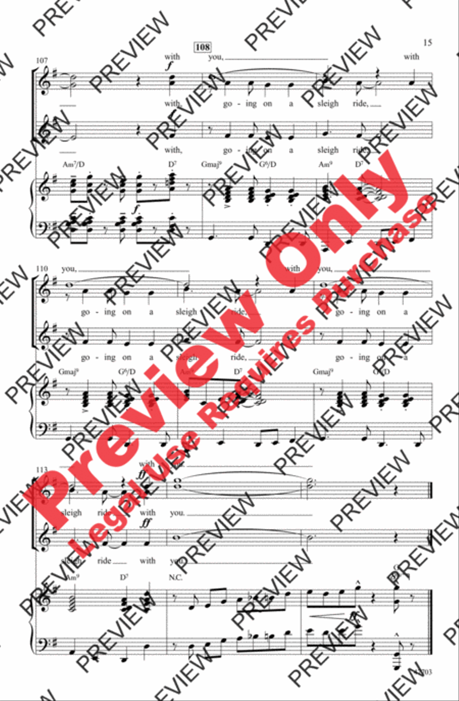 Sleigh Ride Women's Choir scores gallery preview page 15