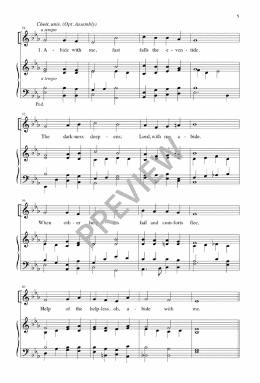 Abide with Me Abide with Me 4-Part scores gallery preview page 5