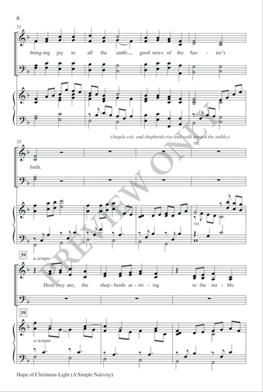 Hope of Christmas Light 4-Part scores gallery preview page 5