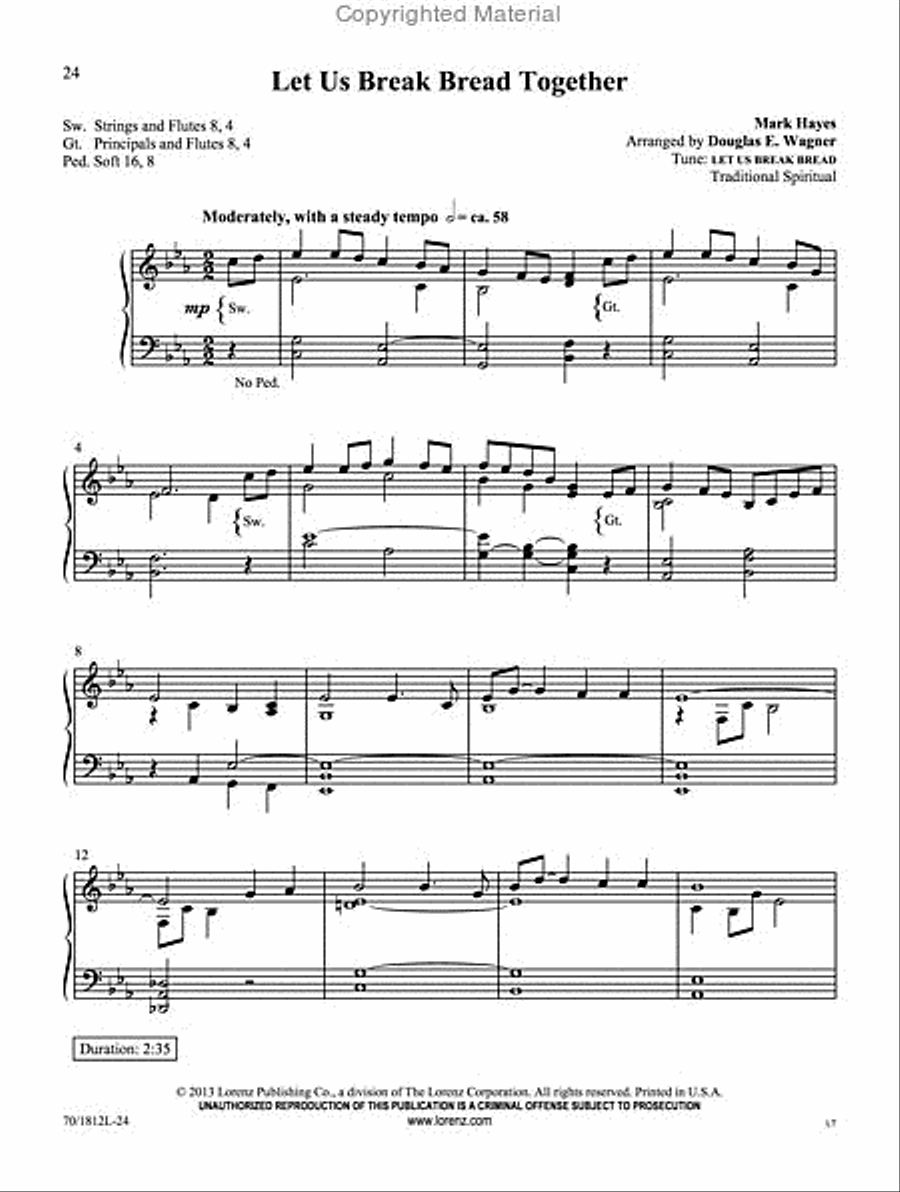 Mark Hayes: Hymns for Organ Organ Solo scores gallery preview page 6