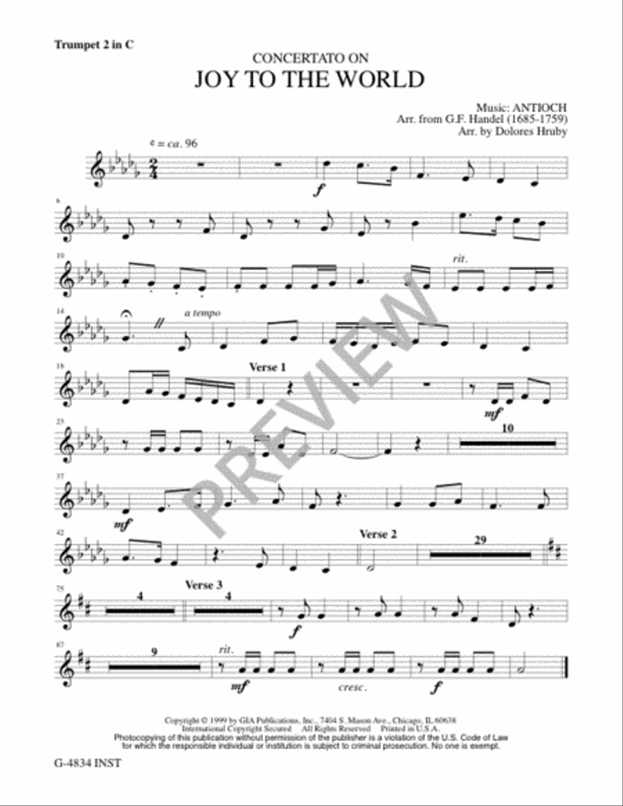 Joy to the World - Instrument edition Trombone scores gallery preview page 3