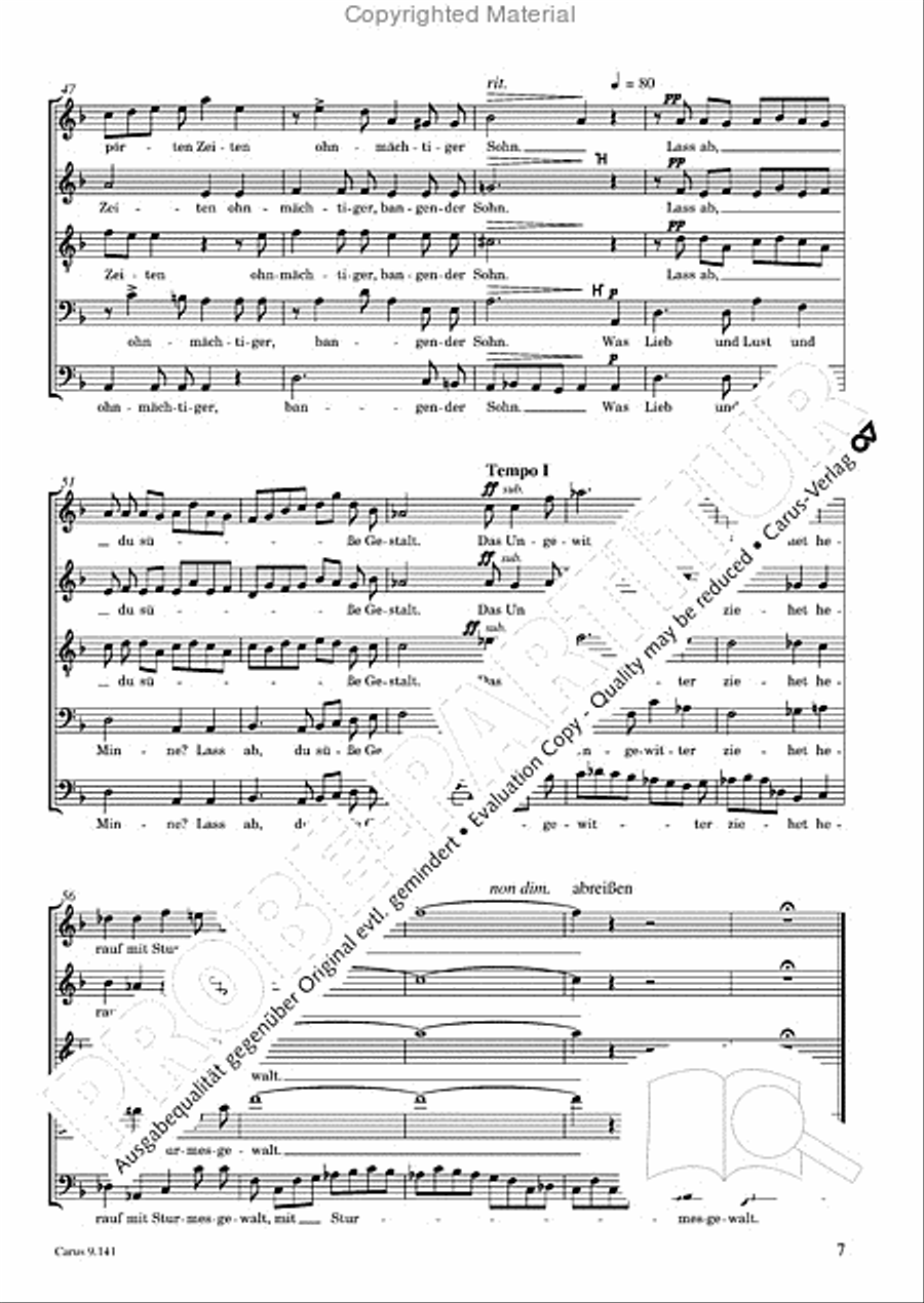 Nietzsche / Gottwald: Zwei Lieder aus dem Nachlasse Choir scores gallery preview page 8