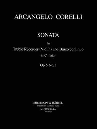 Book cover for Sonata in C Op. 5/3