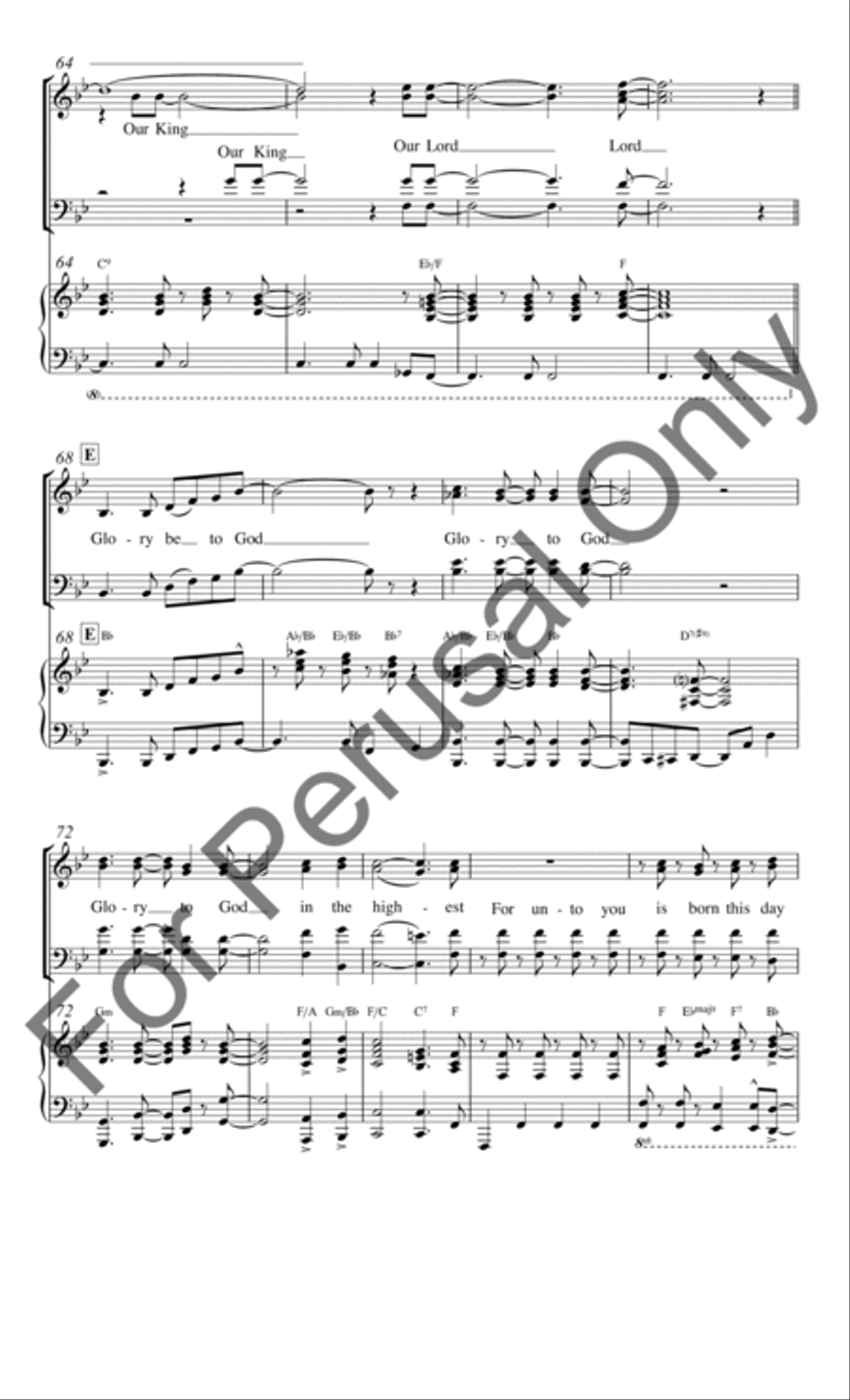 Glory to God in the Highest (Choral Score) 4-Part scores gallery preview page 8