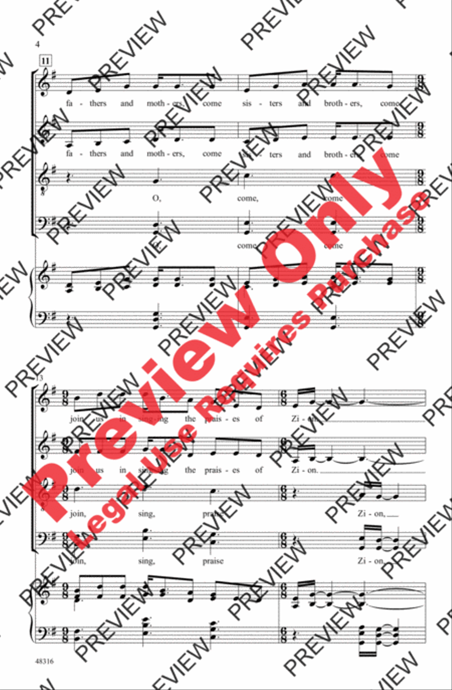 Zion's Walls Zion's Walls 4-Part scores gallery preview page 4