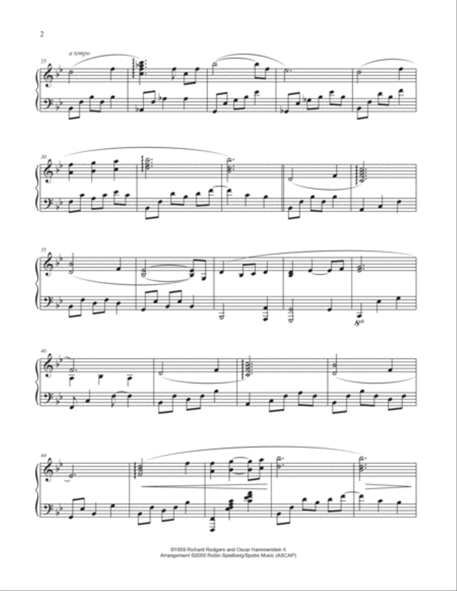 Edelweiss Piano Solo scores gallery preview page 2