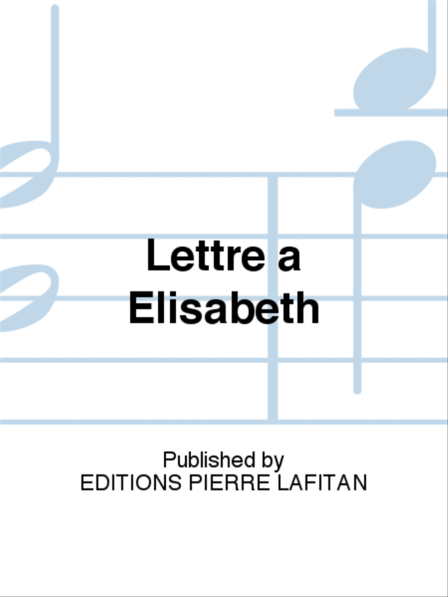 Lettre a Elisabeth Horn scores gallery preview page 1