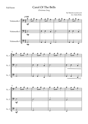 Carol Of The Bells (Christmas Song) for Cello Trio