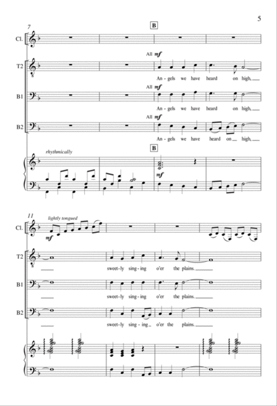 Angels Singing TTBB scores gallery preview page 5