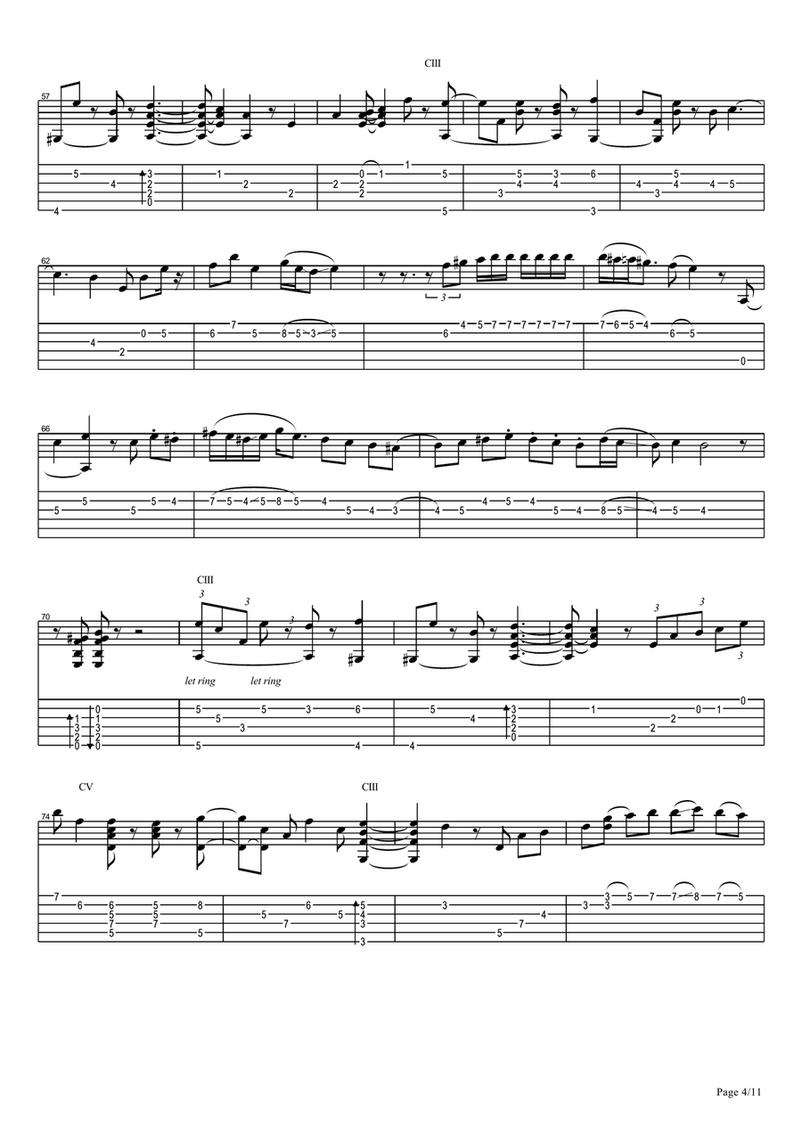Vicente Amigo - Vivencias Imaginadas - 1 - Limon de Nata Acoustic Guitar scores gallery preview page 4