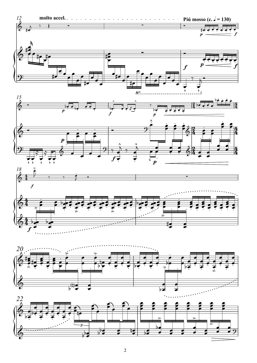 Toccata for Clarinet and Piano Chamber Music scores gallery preview page 6