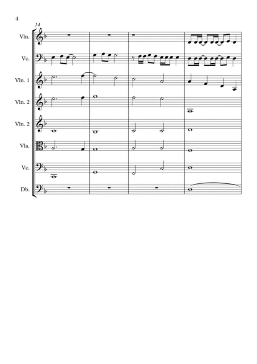 Ohne Dich String Quartet scores gallery preview page 4
