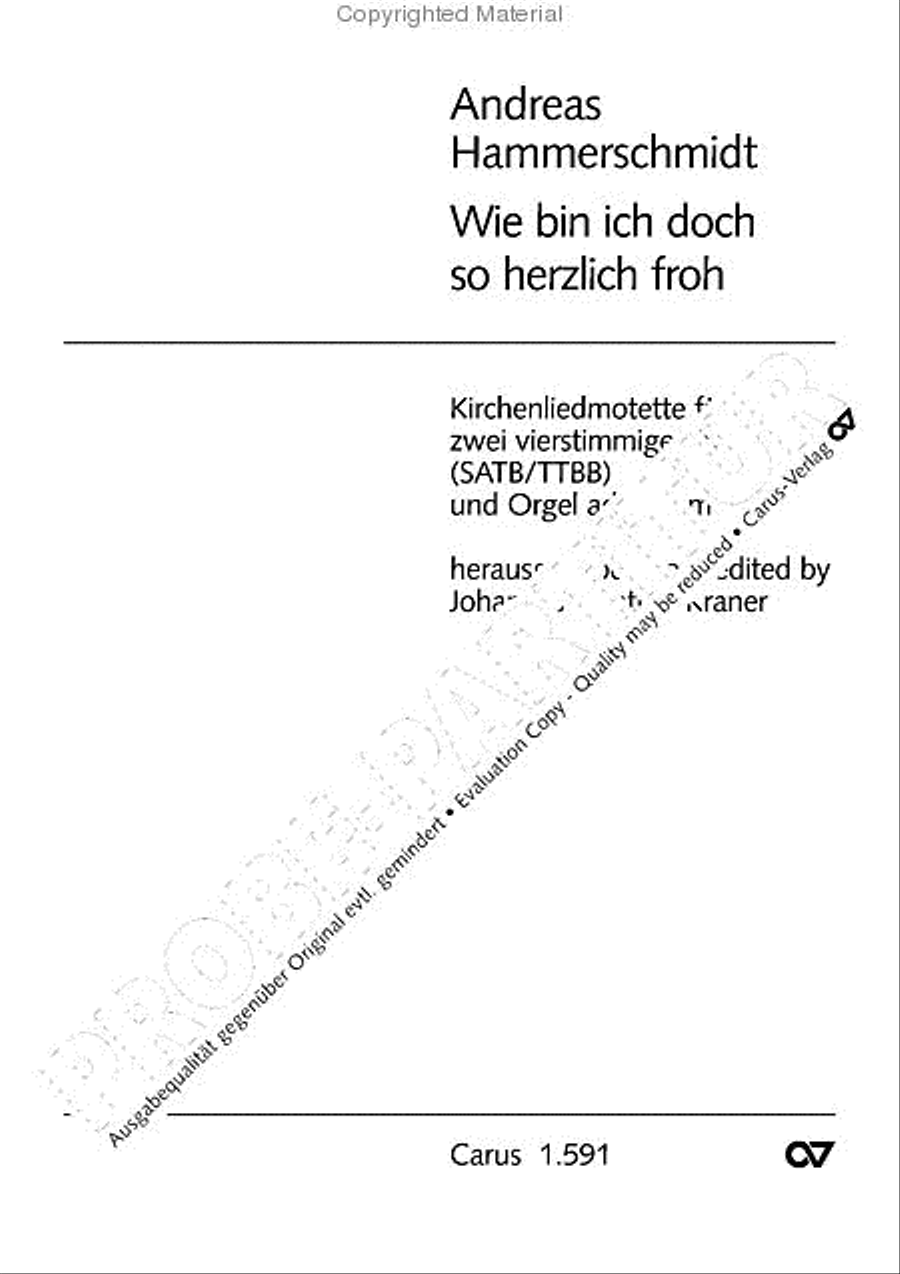 Wie bin ich doch so herzlich TTBB scores gallery preview page 2