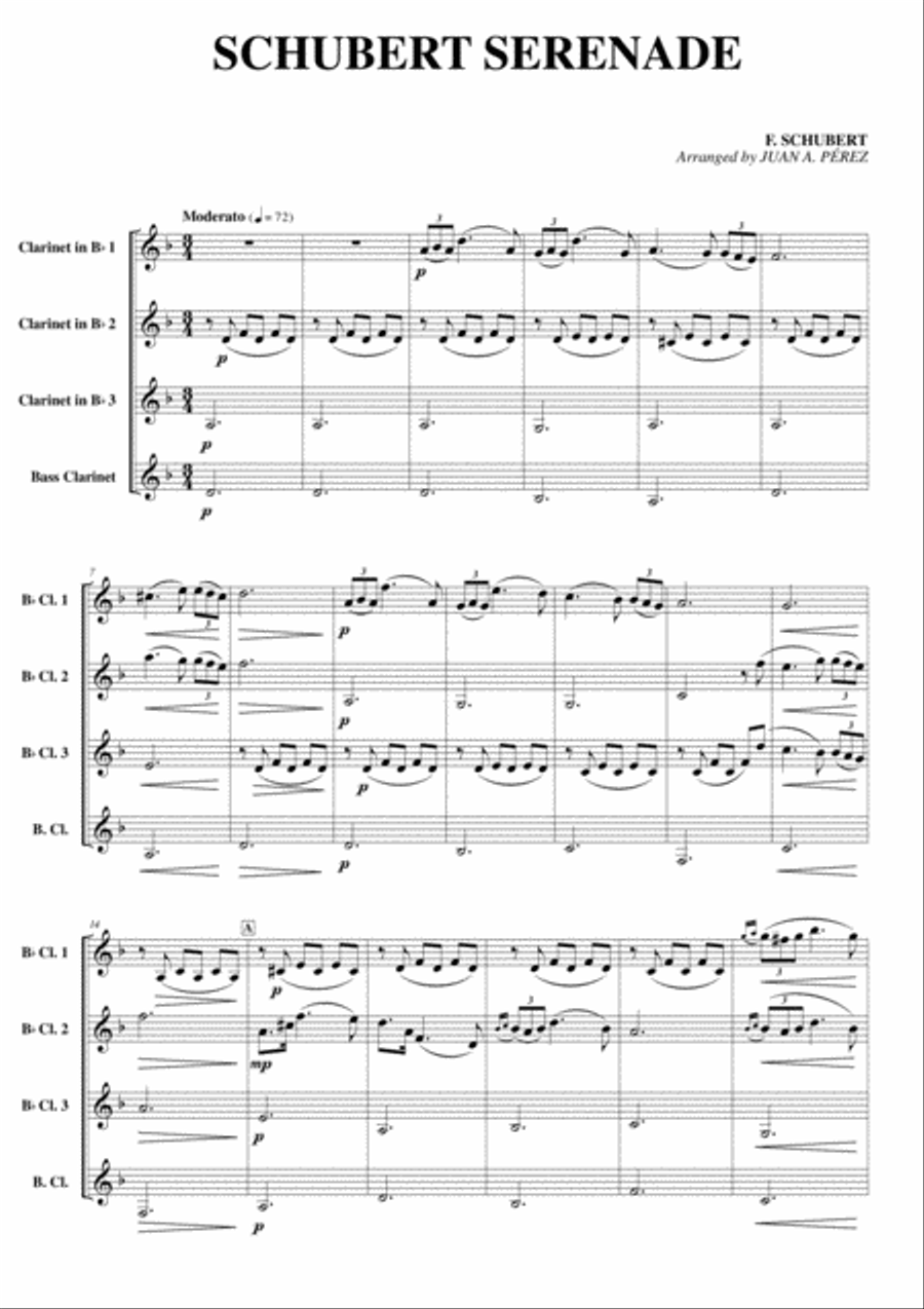 Schubert shop serenade clarinet