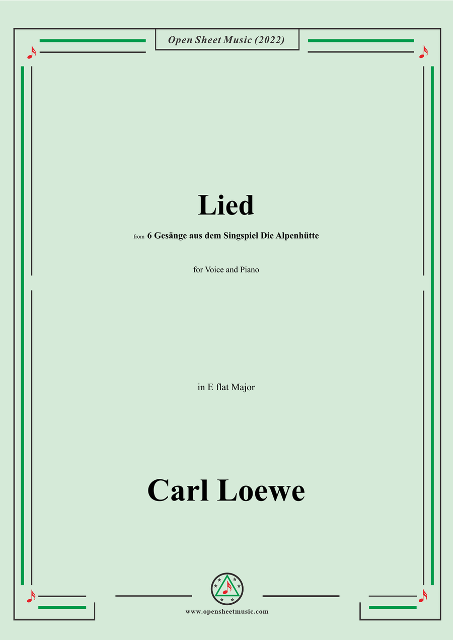 Loewe-Lied,in E flat Major,for Voice and Piano
