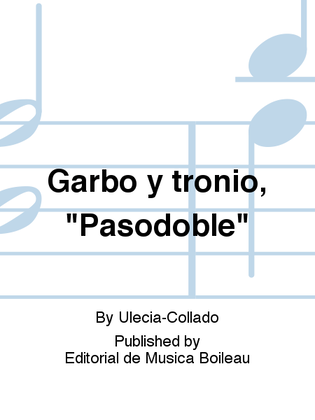 Book cover for Garbo y tronio, "Pasodoble"