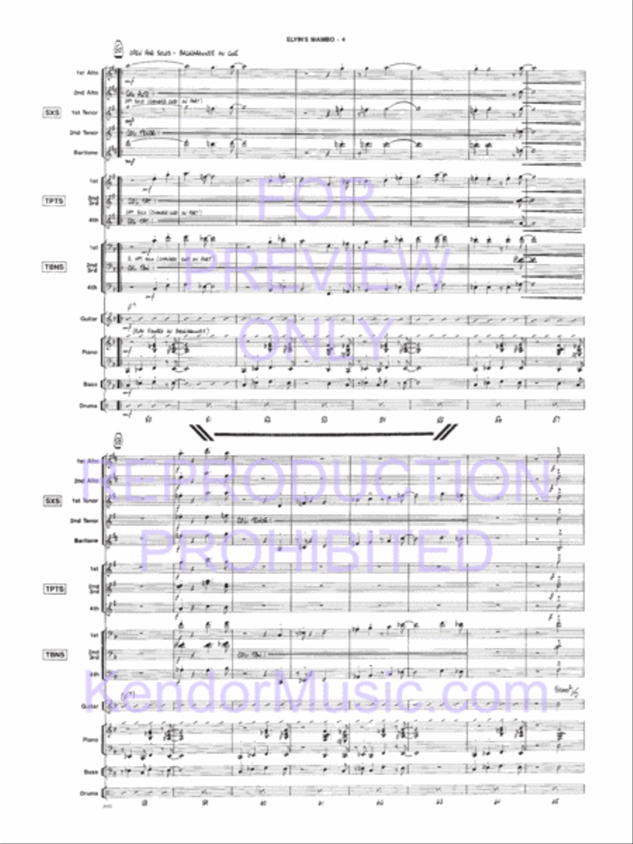 Elvin's Mambo Jazz Ensemble scores gallery preview page 5