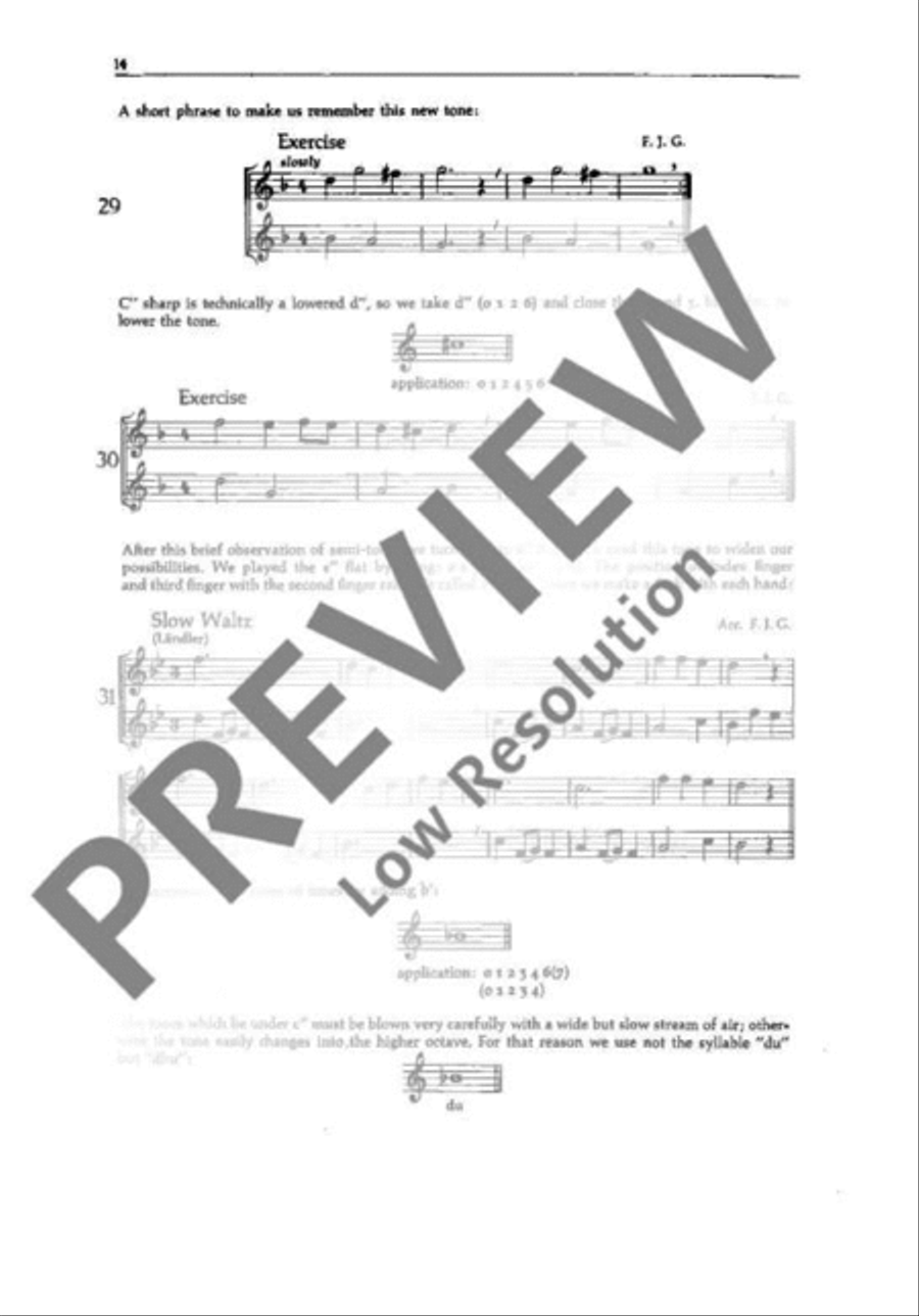 Method for the Treble Recorder Alto Recorder scores gallery preview page 15