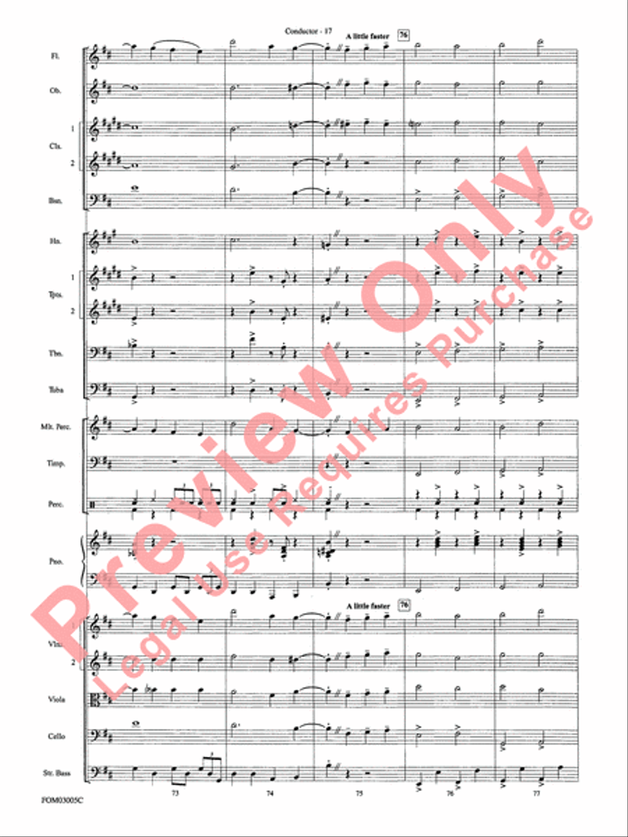 New York, New York, Theme from Full Orchestra scores gallery preview page 19