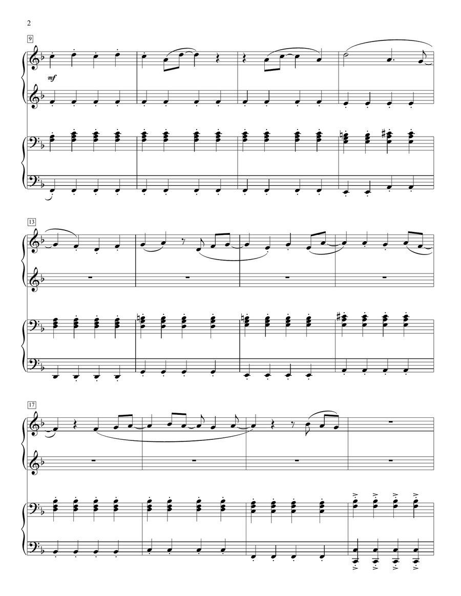 Mr. Blue Sky (arr. Kevin Olson) Piano Duet scores gallery preview page 2