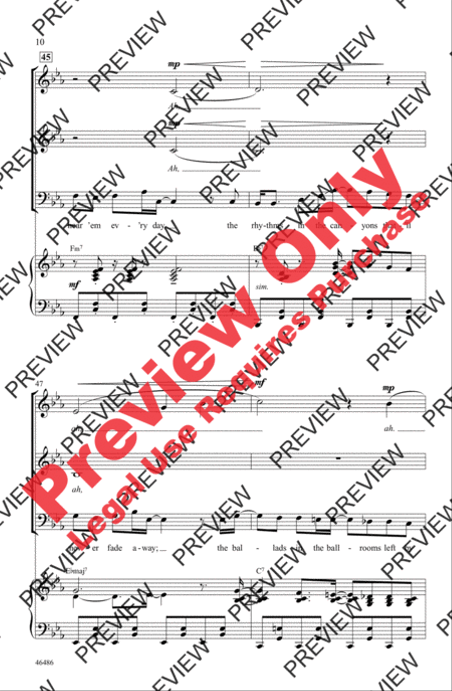 Another Day of Sun 3-Part scores gallery preview page 10