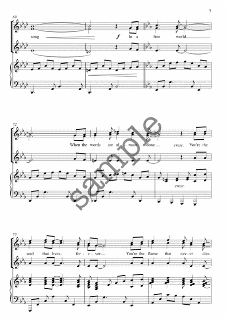 Nelson Mandela - Across the Skies SSAA scores gallery preview page 7