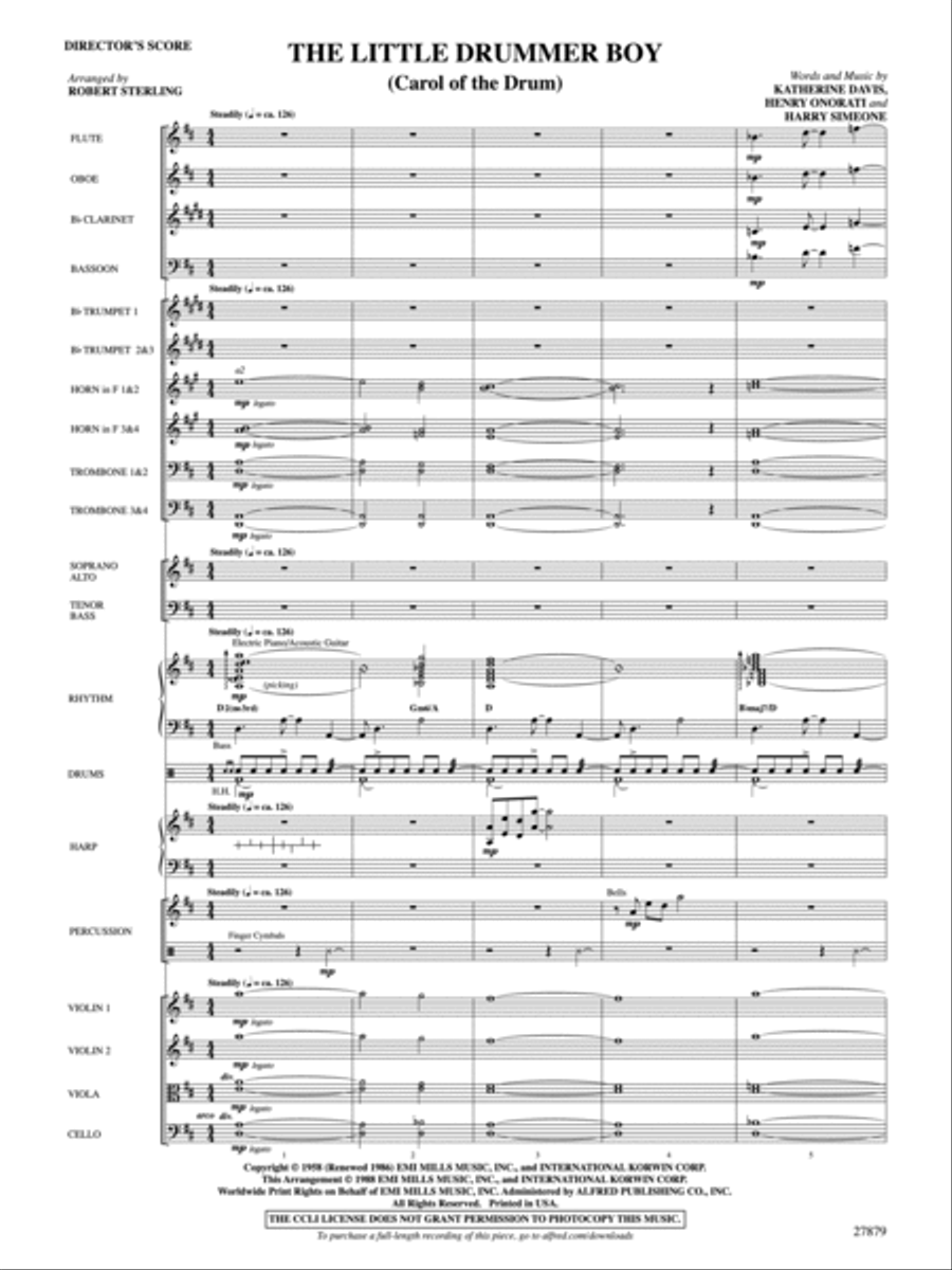The Little Drummer Boy Choir scores gallery preview page 2