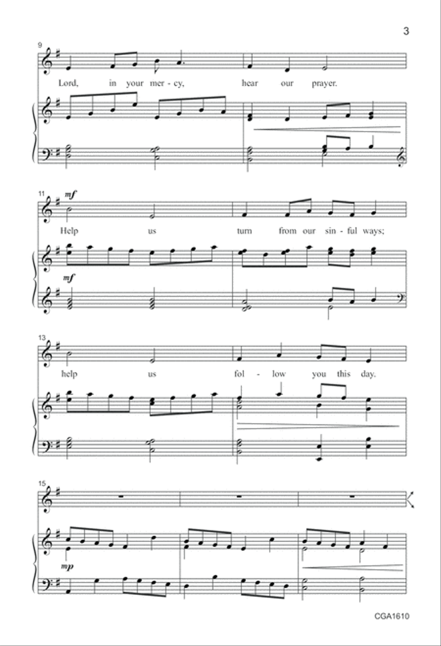 Hear Our Prayer: A Trilogy for Lent & Holy Week - Unison/Two-part Unison Choir scores gallery preview page 3