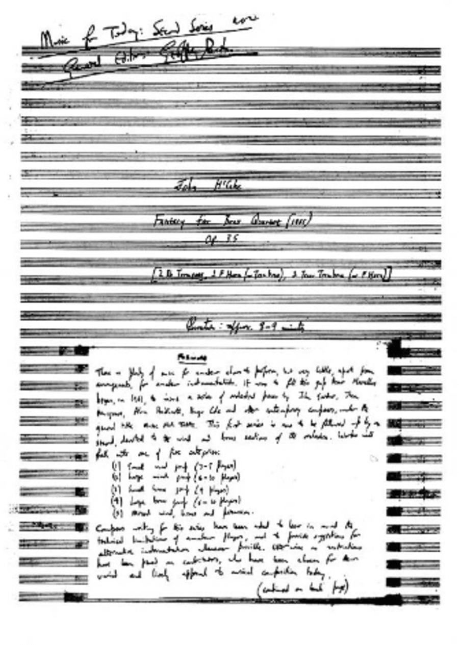 Fantasy for Brass Quartet Op. 35 Brass Quartet scores gallery preview page 1