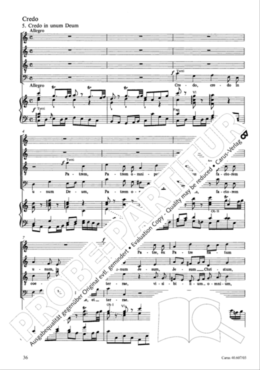 Mass in time of war (Missa in tempore belli) 4-Part scores gallery preview page 43