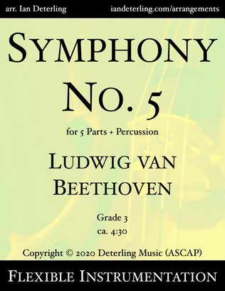 Book cover for Symphony No. 5 BEETHOVEN (Flexible Instrumentation)