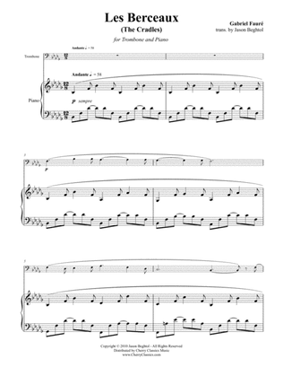 Les Berceaux for Trombone & Piano