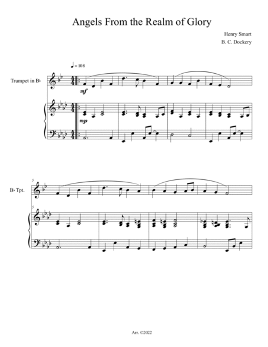 10 Christmas Solos for Trumpet with Piano Accompaniment (Vol. 4) B-Flat Trumpet scores gallery preview page 3