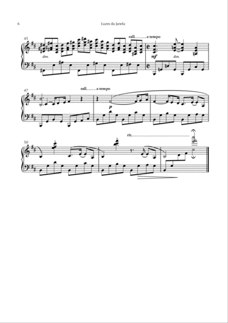 Noturnos Tropicais (Tropical Nocturnes) Piano Solo scores gallery preview page 6