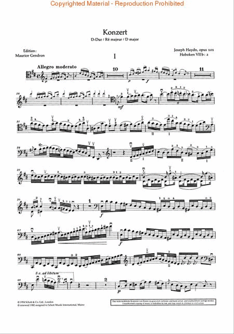 Concerto in D Major, Op. 101 (Hob. 7b:2) Piano Accompaniment scores gallery preview page 4
