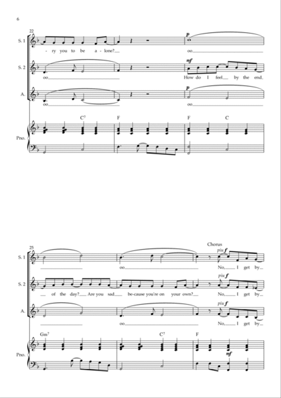With A Little Help From My Friends SSA scores gallery preview page 6