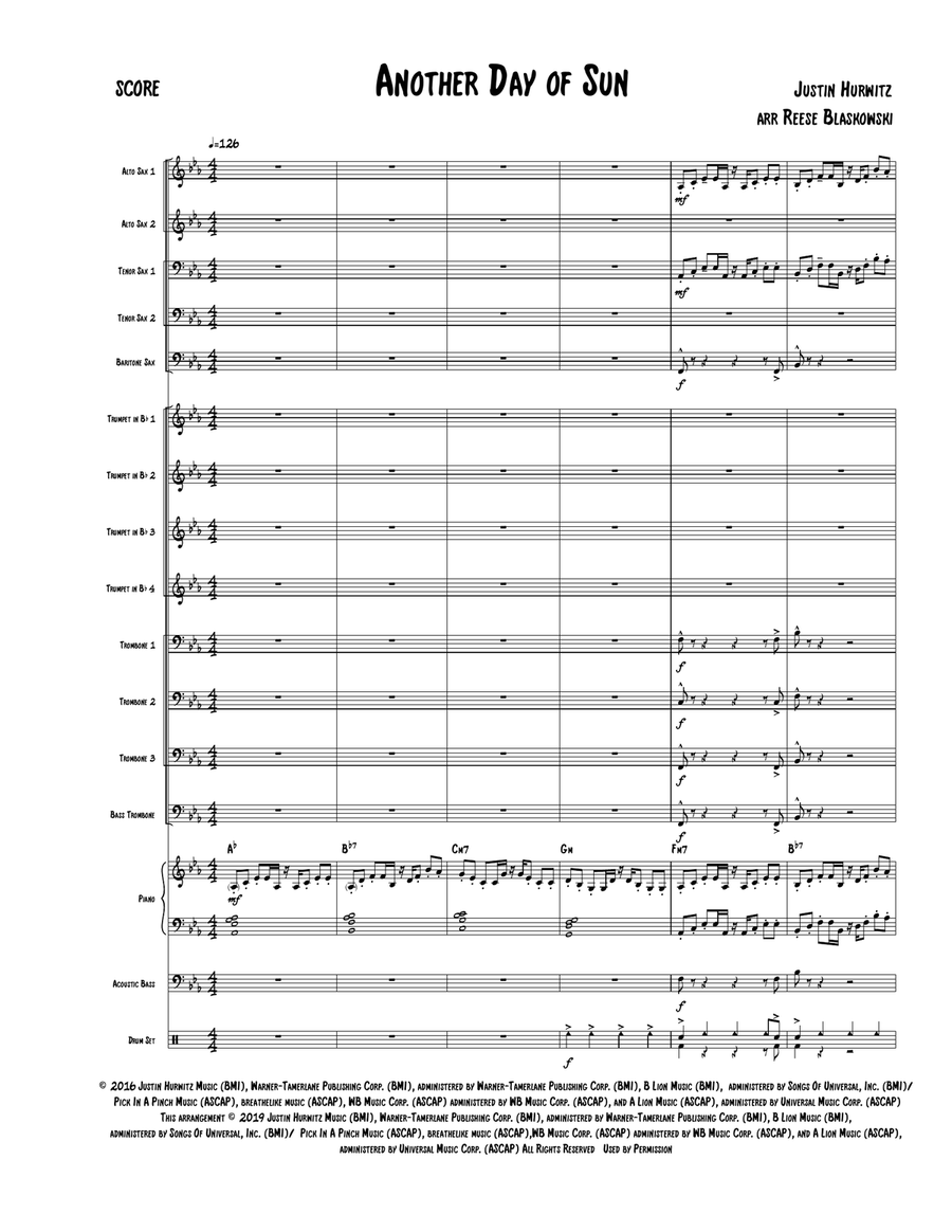 Another Day Of Sun Jazz Ensemble scores gallery preview page 2