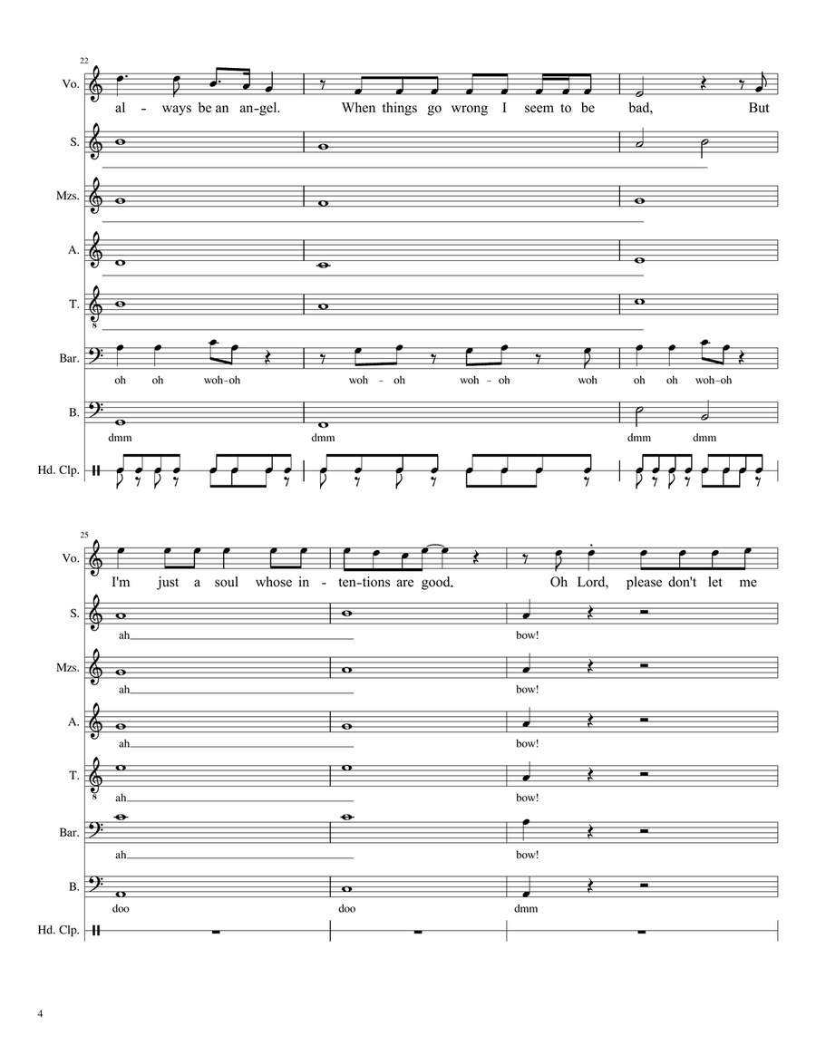 Don't Let Me Be Misunderstood 4-Part scores gallery preview page 4