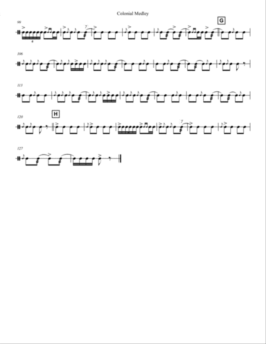 Colonial Fife & Drum Medley Piccolo scores gallery preview page 12