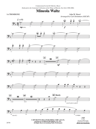 Mineola Waltz: 1st Trombone