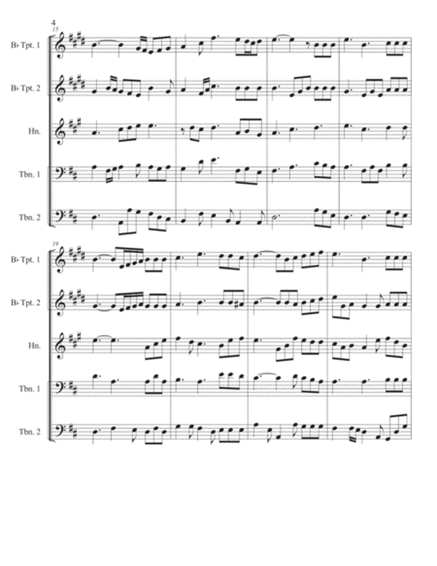 Blessed Assurance Hymn. Brass Quintet image number null
