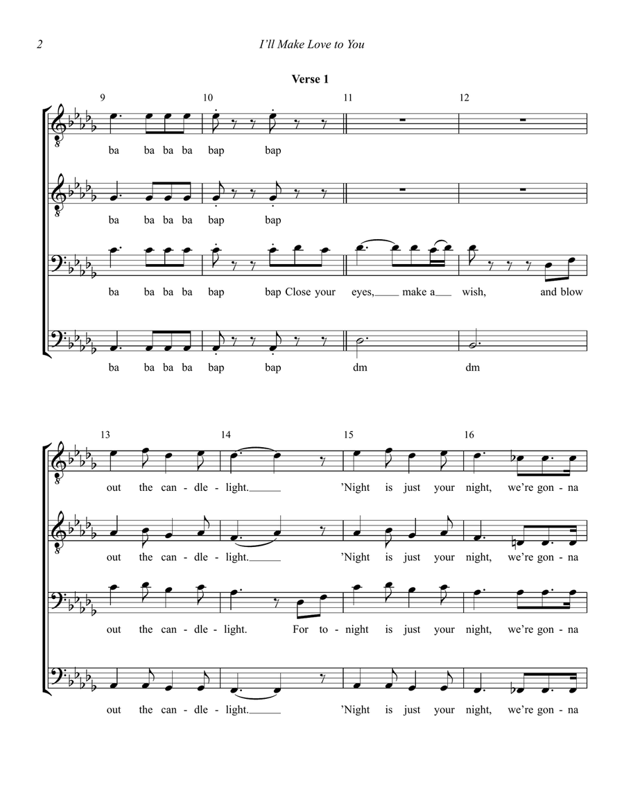 I'll Make Love To You TTBB scores gallery preview page 2